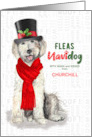 From the Dog Christmas Yellow Labradoodle Fleas NaviDOG Custom card