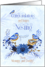 New Baby Congratulations Nesting Bluebirds card