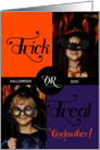 for Godmother Trick or Treat Cute Halloween Two Photos card