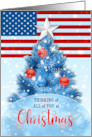 For Group Patriotic Christmas Stars and Stripes Christmas Tree card