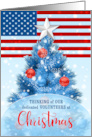 for Volunteers Patriotic Christmas Stars and Stripes card