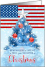 Remembering your Daughter a Hero on Christmas Patriotic card
