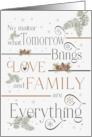 Love and Family Are Everything Christmas Pines Pandemic Version card