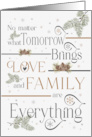 Christmas Love and Family Are Everything Holiday Pines card