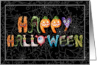 Happy Halloween Monster Alphas Funny Halloween Typography card