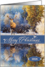 for Godson Christmas Woodland Deer in the Snow card