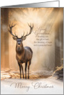 for Great Grandson Christmas Reindeer Sunlit Snowy Forest card