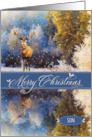 for Son Christmas Woodland Deer in the Snow card