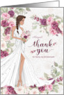 Bridesmaid Thank You Bride with Plum Blossoms Custom card