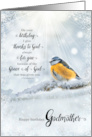 Godmother’s Birthday 1 Corinthians 1 Verse 4 Winter Bird card