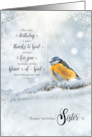 Sister’s Birthday 1 Corinthians 1 Verse 4 Winter Bird card