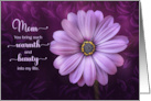 Mom’s Birthday Purple Daisy Warmth and Beauty card