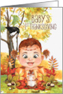 Baby GIRL’S 1st Thanksgiving with Forest Friends card