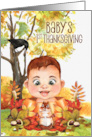Baby BOY’S 1st Thanksgiving with Forest Friends card