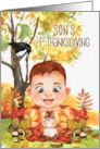 Son’s 1st Thanksgiving with Forest Friends card