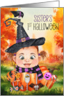 Sister’s First Halloween Witch with Pumpkin card
