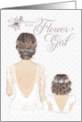 Will You Be My Flower Girl Bridal Taupe and Winter White card