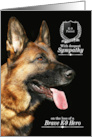 K9 Patrol CHP Dog Sympathy with German Shepherd on Black card