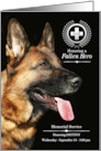 Search and Rescue K9 SAR Memorial Service German Shepherd card