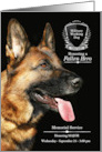 Military Working Dog Memorial Service German Shepherd on Black card