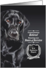 K9 CIA Bomb Dog Retirement Black Labrador Retriever card