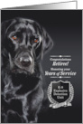 K9 FBI Bomb Dog Retirement Black Labrador Retriever card