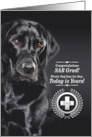 Search and Rescue K9 SAR Graduate Black Labrador Retriever card