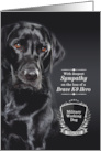 Military Working Dog Sympathy Black Labrador Retriever card