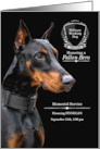 Military Working Dog Memorial Service Doberman Pinscher card