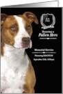 Memorial Service for Police K9 Officer American Pit Bull Terrier card