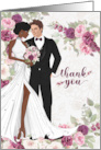 General Wedding Thank You Mixed Race Bride Groom Blank card