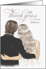 Thank You Wedding Wedding Attendants Taupe with Custom Text card