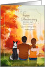 Brother and Sister in Law Anniversary Autumn Season Couple card