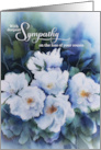 Loss of a Cousin with Sympathy Blue Floral Condolences card