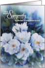 Loss of a Father in Law with Sympathy Blue Floral Condolences card