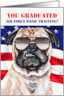 Air Force Basic Training Graduate Funny Dog USA Theme card