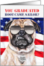 Navy Boot Camp Graduatate Funny Dog USA Theme card