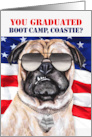 Coast Guard Boot Camp Graduatate Funny Dog USA Theme card