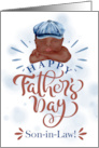 for Son in Law on Father’s Day Brown Skinned Baby Boy card