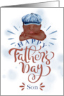 for Son on Father’s Day Brown Skinned Baby Boy card