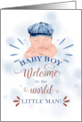 New Baby Congratulations Boy in Blue Welcome to the World card