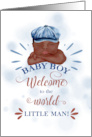 New Baby Congratulations Brown Skinned Baby Boy card