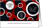 Business Retirement Congratulations Red and Navy Business Logo card