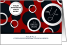 Employee Appreciation Red and Navy Business Logo card
