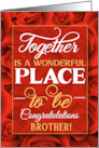 for Brother Wedding Congratulations Red Roses card