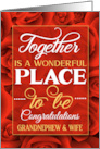 Grandnephew and Wife Wedding Congratulations Red Roses card