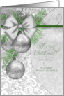 Board Members Business Christmas Silver Looking Ornaments card