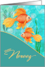 Norooz Persian New Year Goldfish and Bubbles card