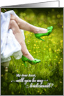 for Aunt Bridesmaid Request Green Wedding Shoes card