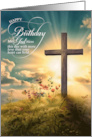 Christian Birthday Cross on Hill card